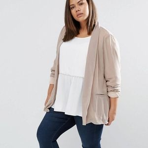 Junarose Size 18 Taupe Relaxed Blazer